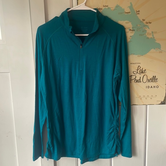 ibex Tops - Ibex 1/2 Zip Pullover - Blue/Green 💜